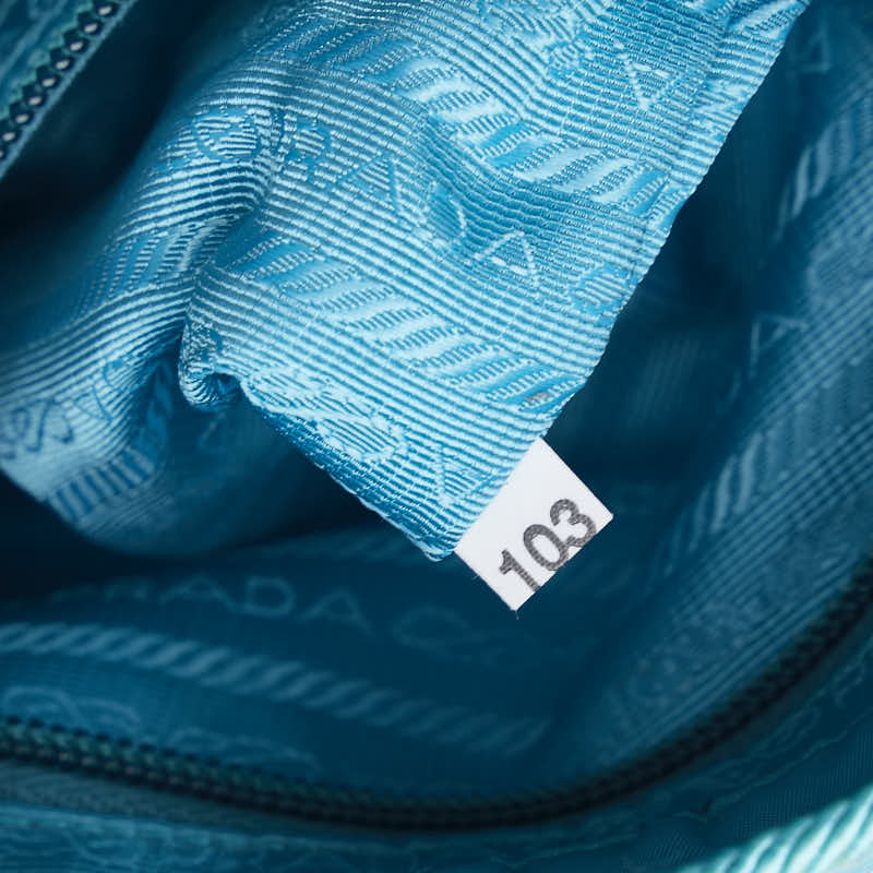 PRADA Nylon Bow Tote Bag in Blue 1BA084