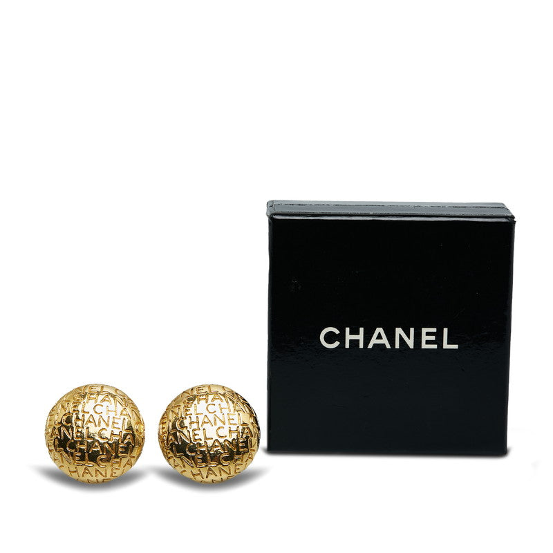 Chanel Logo Earrings Gold  Ladies Chanel