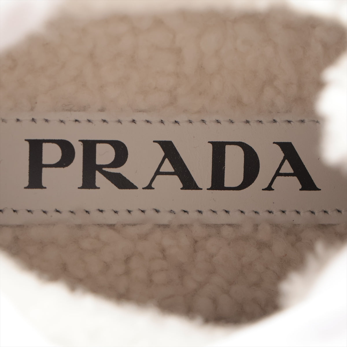 Prada Leather Sniper 36 1/2  White 1E947M Triangle Logo Boar