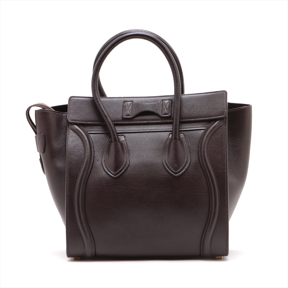 Celine Luggage Micro Handbag Calfskin Leather Brown