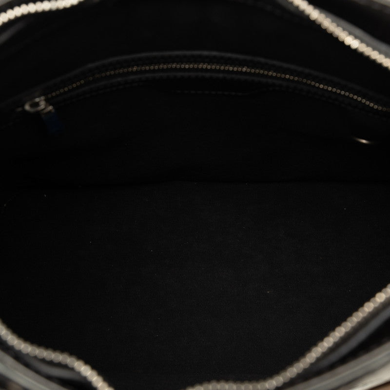 Louis Vuitton Monogram Matt Stockton Shoulder Bag M55112 Noir Black Leather Lady Louis Vuitton