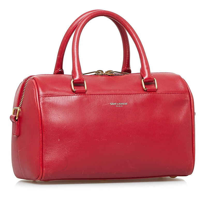 Saint Laurent Baby Duffle in Calf Leather Red 330958