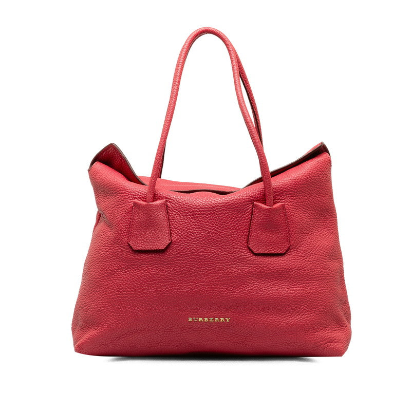 BURBERRY Tote Bag Shoulder Bag in Leather Pink Ladies