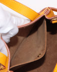 LOEWE Gate Top Handle Mini Handbag in Leather Yellow