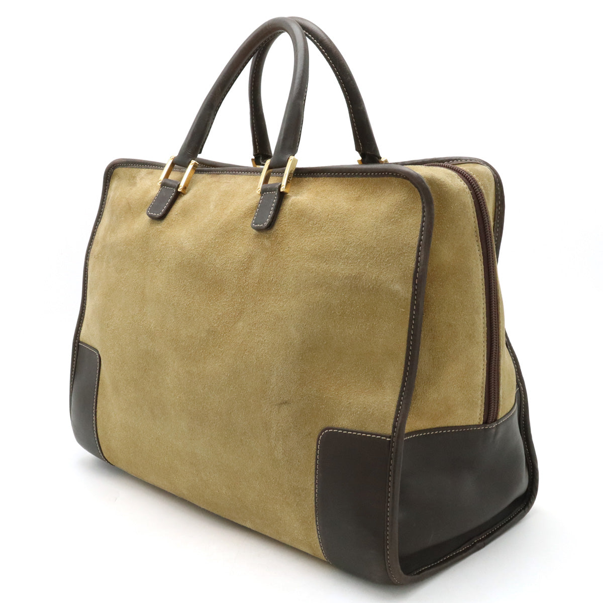 LOEWE Vintage Anagram Touring Bag in Canvas Leather