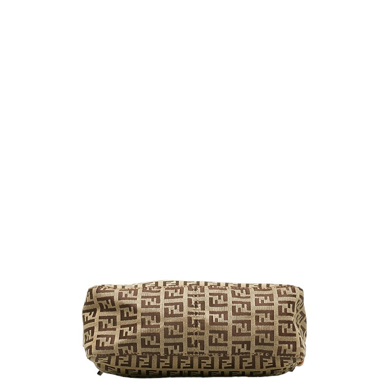 FENDI Handbag Linen/ Beige Brown 8BR155