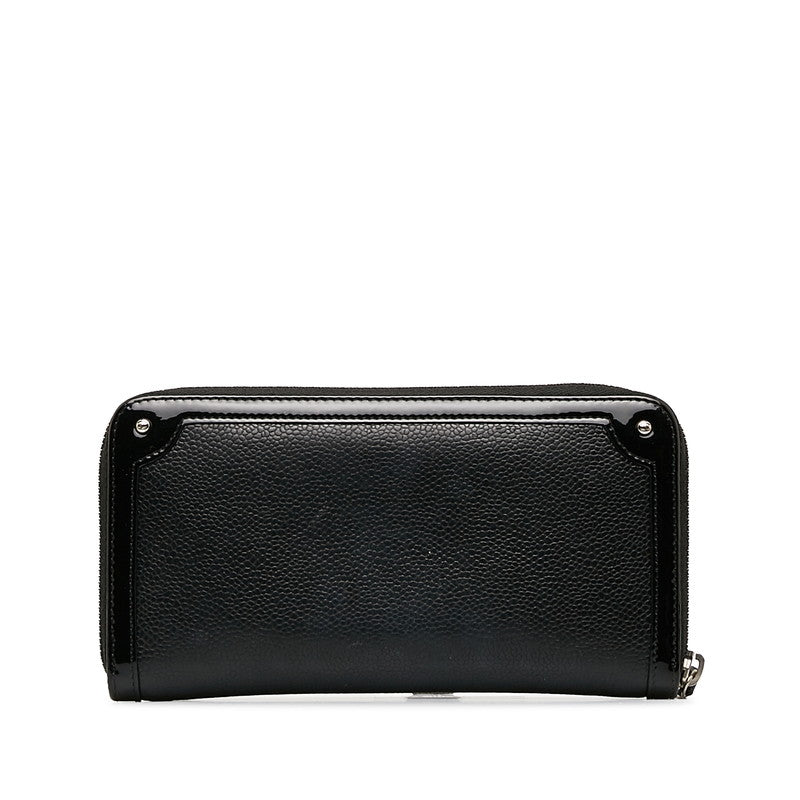 Chanel Coco Long Wallet Black Leather  Chanel
