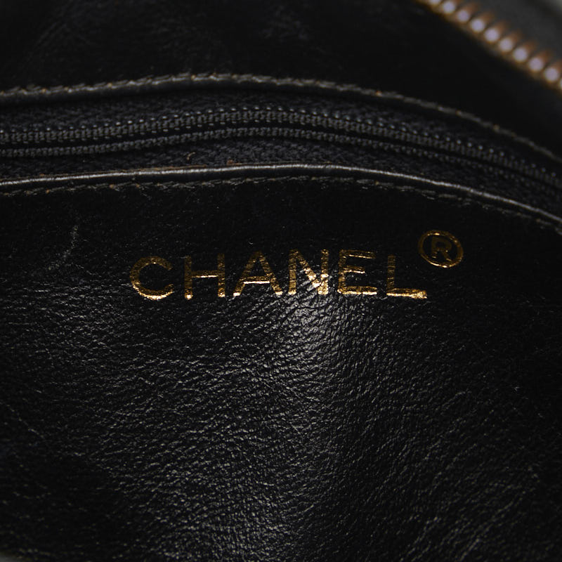 Chanel Matrases Coco Fringe Sloping Chain Shoulder Bag Dark Green Lambskin  CHANEL