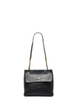 Chanel Coco  Chain  Shoulder Bag Tote Bag Black Leather  CHANEL