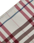 Burberry Blue Label New Check  Bag White Red Linen Ladies Burberry Blue Label New Check Tooth Bag White Red Linen Ladies Burberry Blue Label