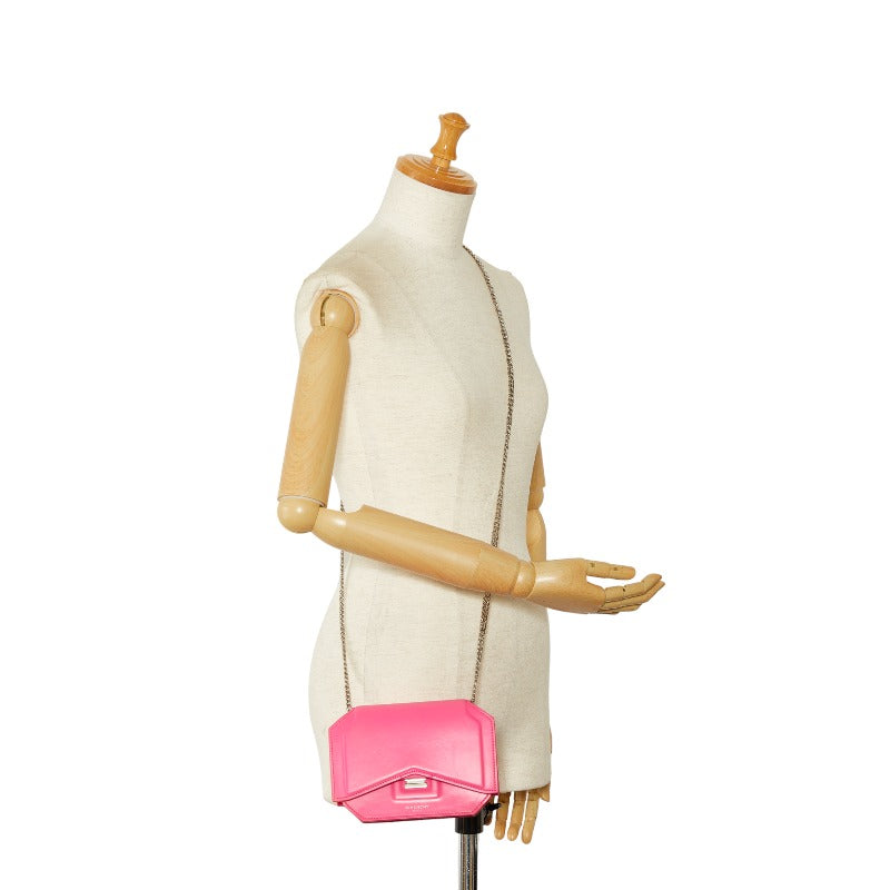 Givenchy 迷你鏈條斜挎包 EF K 0136 粉色皮革