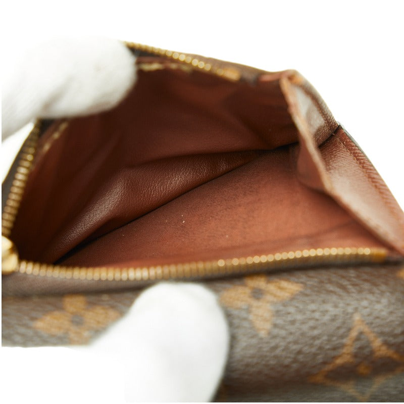 Louis Vuitton Monogram M60402 Three Folded Wallet PVC Brown