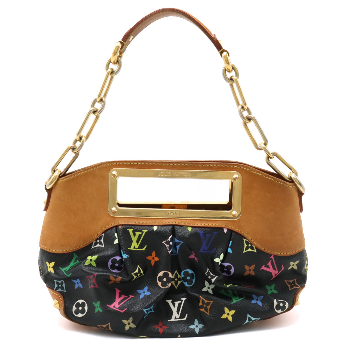 Louis Vuitton Monogram Multicolor Judy PM Handbag 2WAY Black Black Noir M40258