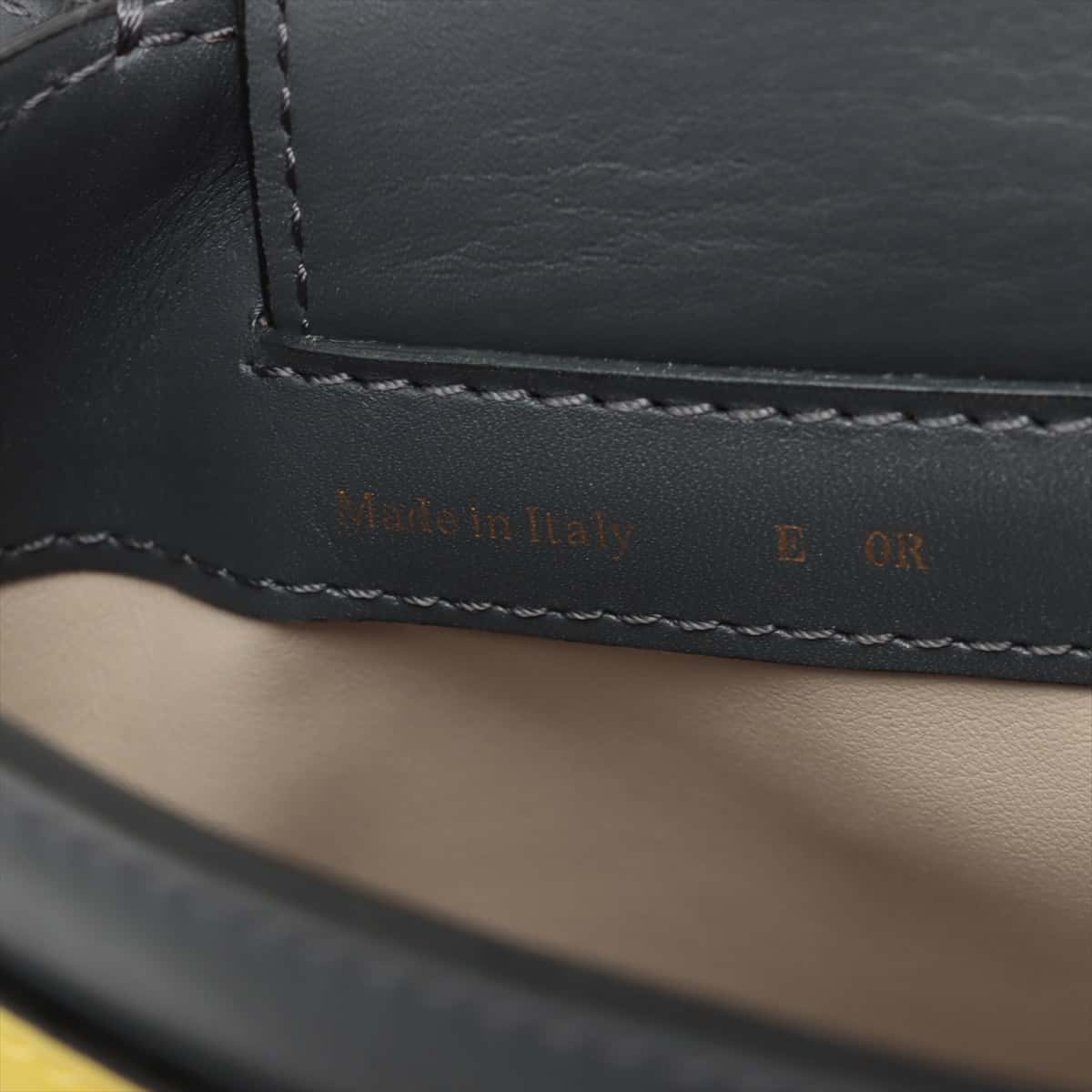 Valestra Leather 2WAY Handbag Gr  Yellow