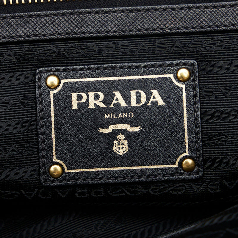 Prada Gold  Handbags Black Laser Nylon Ladies Prada