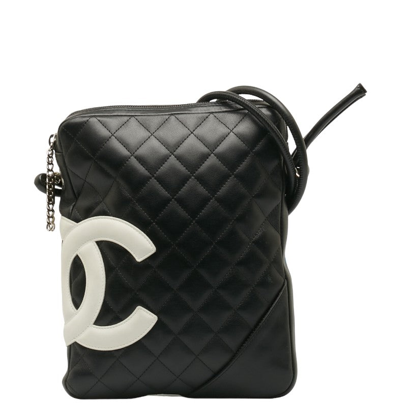 Chanel Combon Line Killing  Shoulder Bag Black Leather  CHANEL