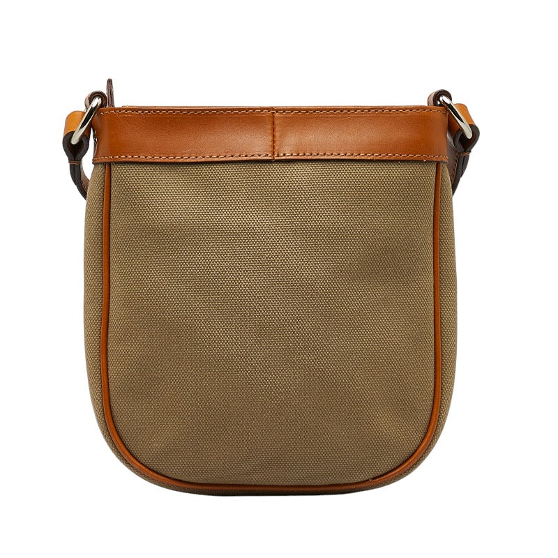 Burberry Vintage Crossbody Bag Satchel Brown Canvas Leather