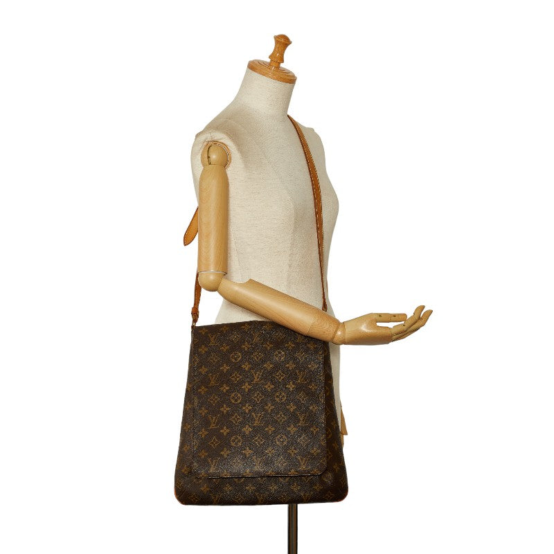 Louis Vuitton Monogram Muset Slipper Shoulder Bag M51256 Brown PVC Leather  Louis Vuitton