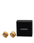 Chanel Vintage Cocomark Flower Card Earring Gold Makeup Ladies Chanel