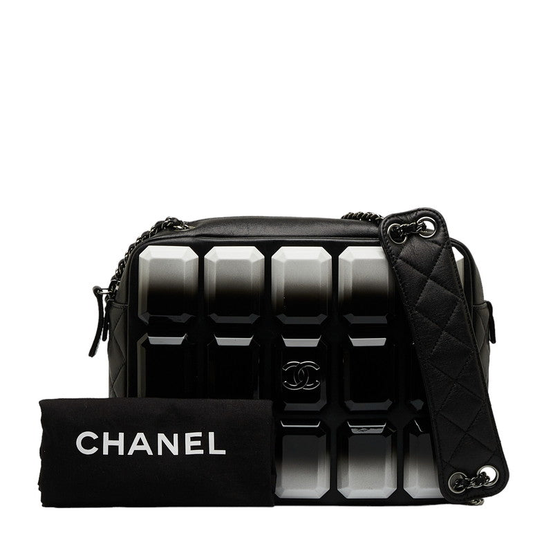 CHANEL Crossbody Bag in Lambskin Gun Metal Black Ladies