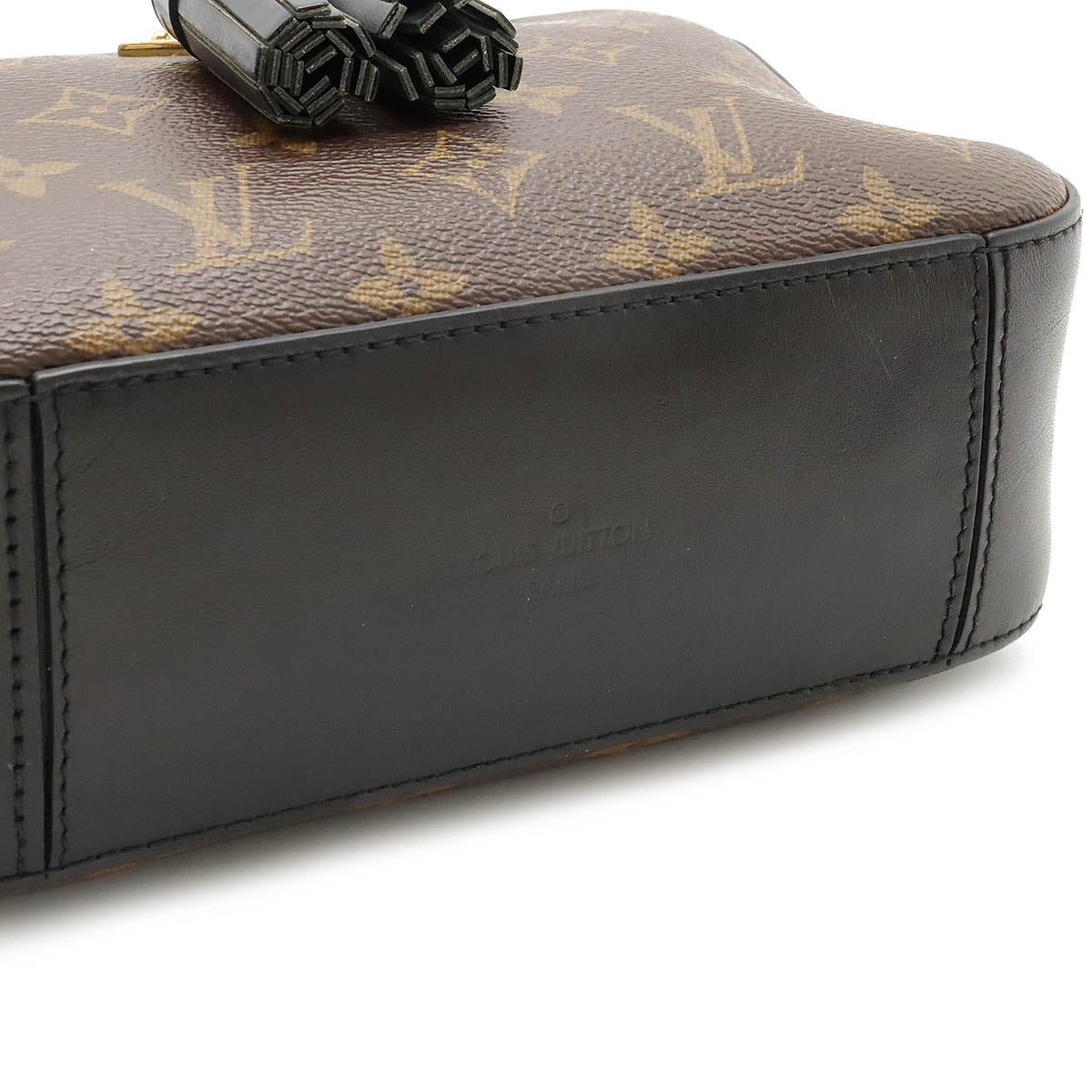 Louis Vuitton Monogram Sandwich Shoulder Bag 2WAY Tassel Handbag Noir Black Black M43555