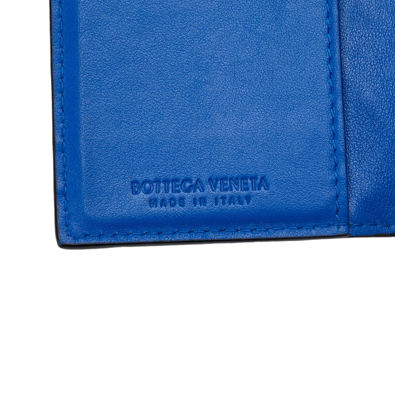 Bottega Veneta Intrecciato Card Holder in Calf Leather Navy Men’s