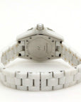 Chanel J12 White Ceramic White 33mm Date Lady QZ Quartz Watch H0968