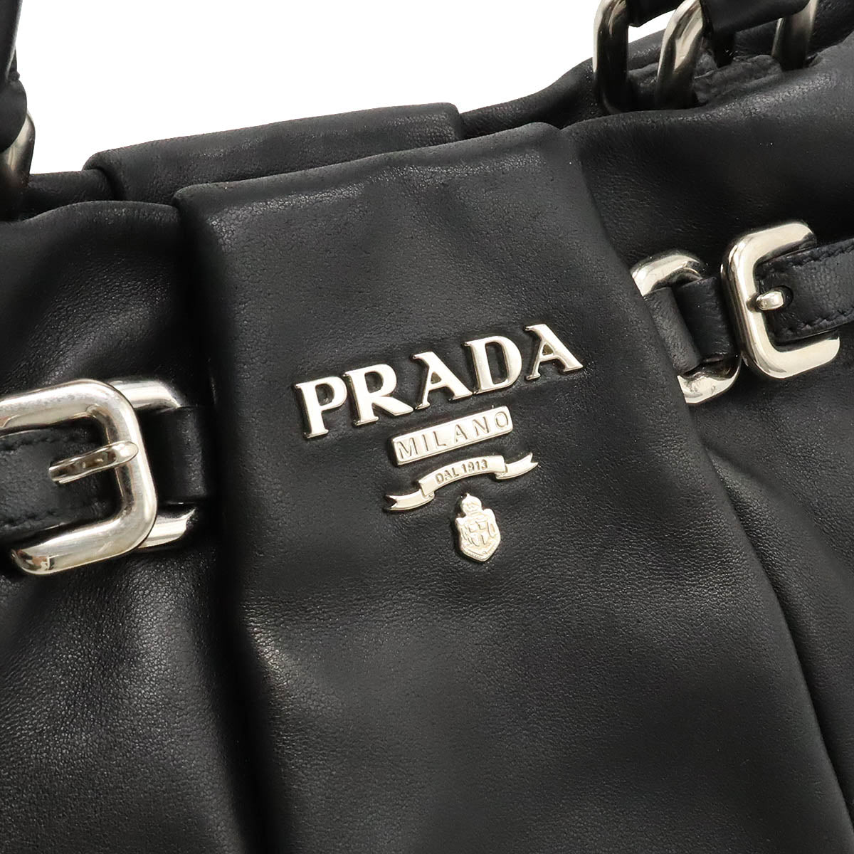PRADA PRADA NAPPA SPORT Handbag 2WAY Shoulder Bag Laser NERO Black Black Silver  Domestic Boutique Purchases BN1200