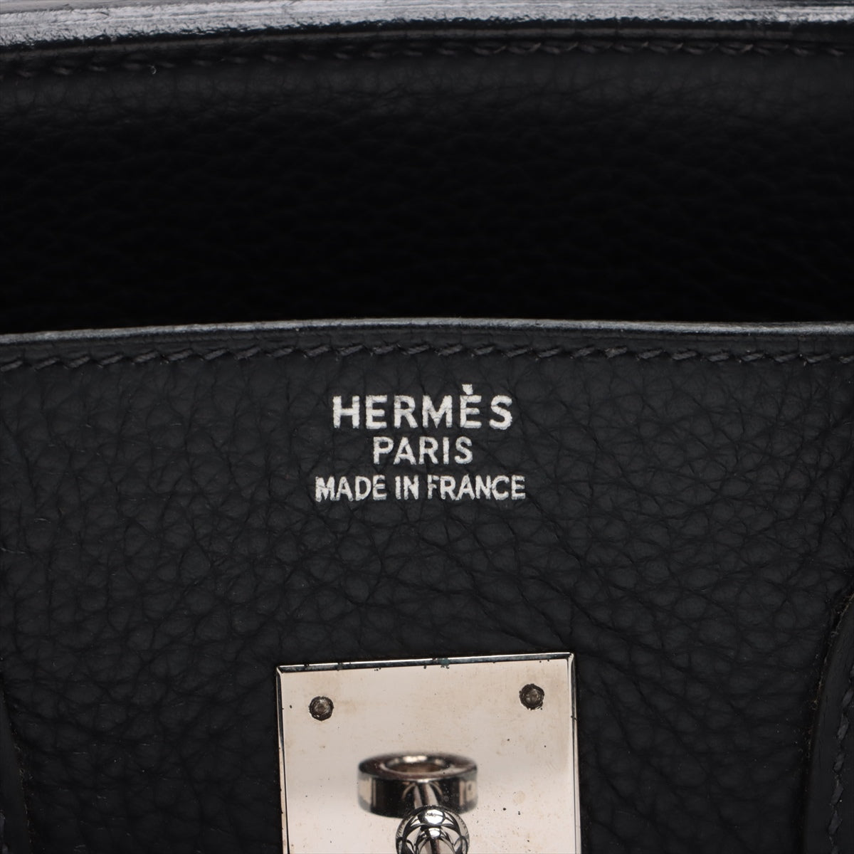 Hermes Bur 35 Togo Black Silver Gold  G:2003