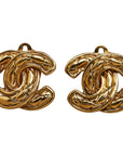 CHANEL Vintage Earrings in Gold Plating Ladies