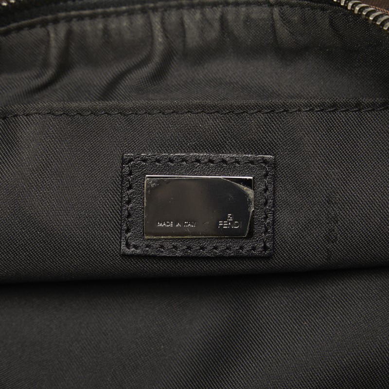Fendi  Handbag Pouch 8BR267 Black Canvas Leather  Fendi