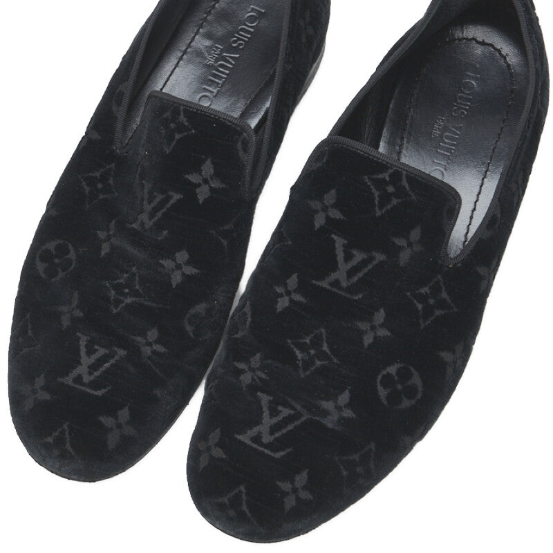 Louis Vuitton Loafer Slipper in Monogram Size: 40 Men’s ST1014 Black