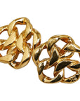Chanel Chain Motif Earrings Gold  Ladies Chanel