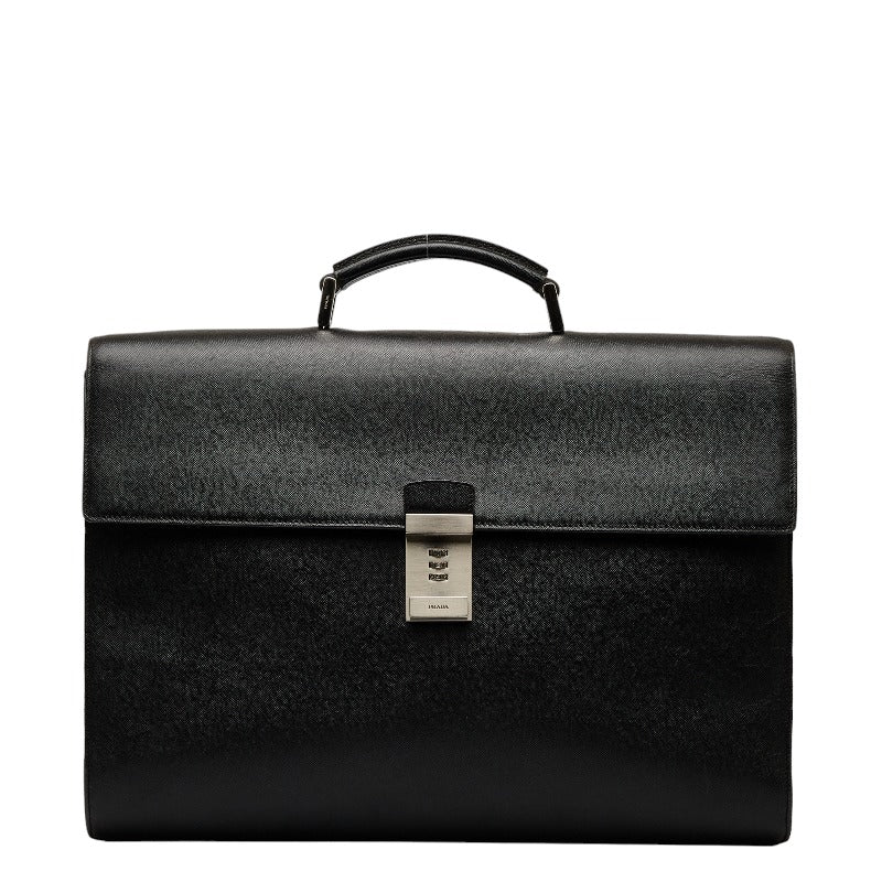 PRADA Business Bag Briefcase in Saffiano Black Men’s