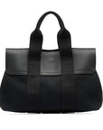 Hermes Valparaiso PM Handbags Tortoise Bag Black Towershedron Leather  Hermes [Originals] Genoa