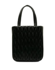 Miu Miu Mini Tote Handbag 5BA220 Leather Black Ladies