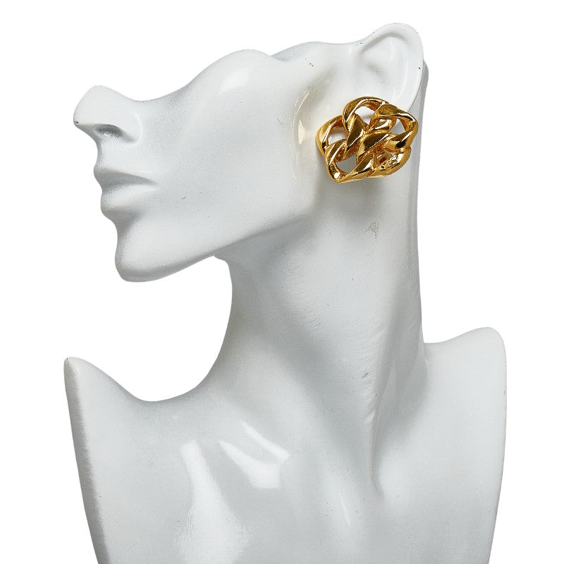 Chanel Chain Motif Earrings Gold  Ladies Chanel