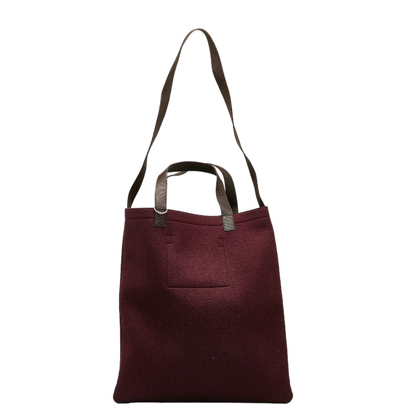 Saint Laurent  Bag Shoulder Bag Pearl Wine Red Wool Leather