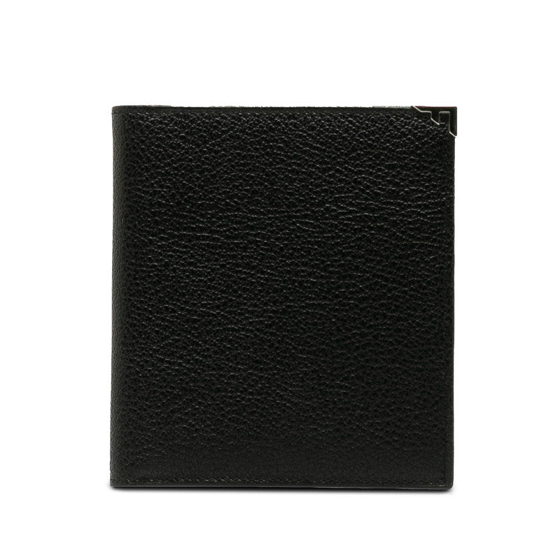 Salvatore Ferragamo Double Folded Wallet 228104 Black Leather  Salvatore Ferragamo