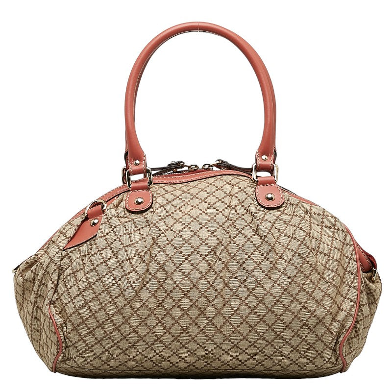 Gucci Diamond  Handbags Shoulder Bag 2WAY 223974 Pink Brown Canvas Leather  Gucci