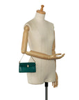 BVLGARI Mini Shoulder Bag in Leather Green Ladies