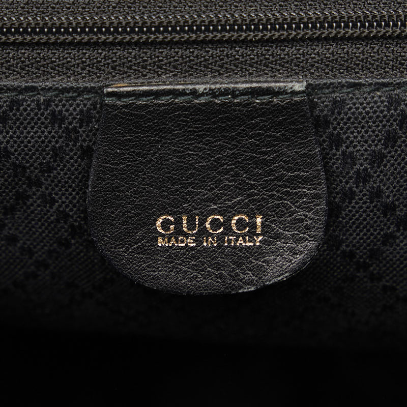 Gucci 竹鎖雙肩包 003 2040 0016 黑色皮革 Gucci