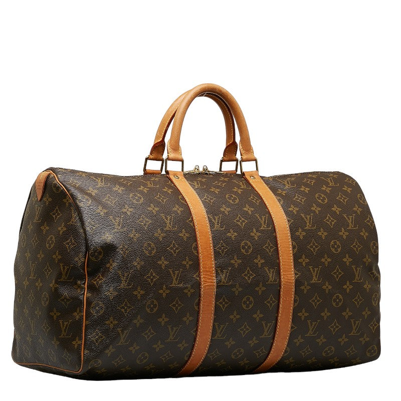 Louis Vuitton Monogram Keiphorus 50 Boston Bag Shoulder Bag 2WAY M41426 Brown PVC Leather  Louis Vuitton