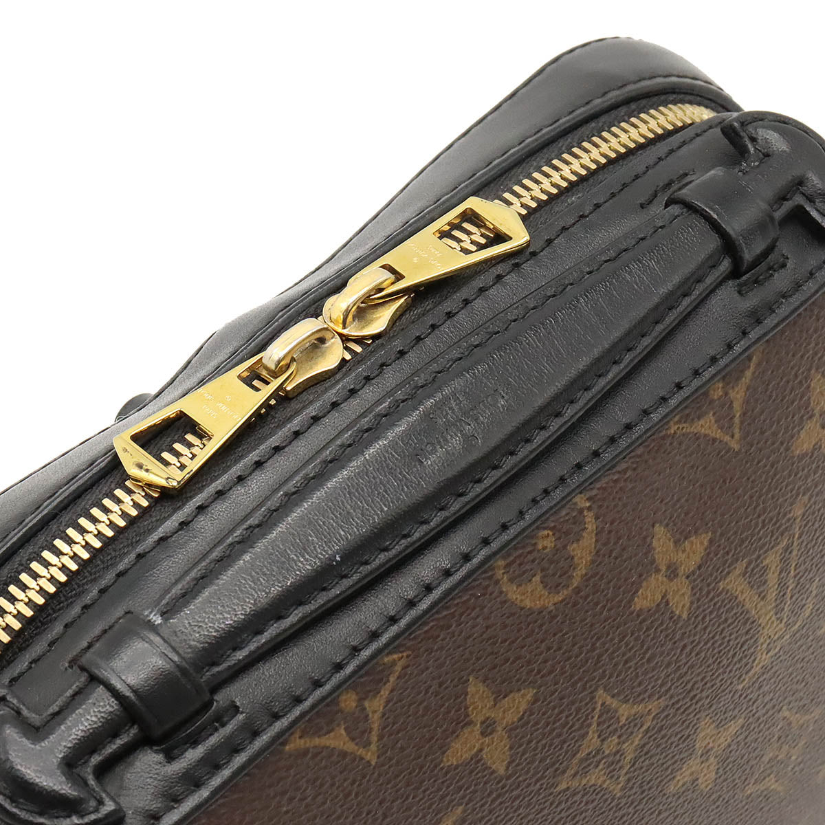 Louis Vuitton Monogram Sandwich Shoulder Bag 2WAY Tassel Handbag Noir Black Black M43555