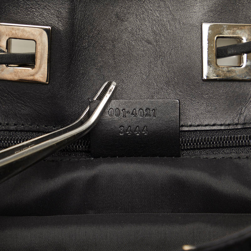 Gucci One-Shoulder Handbag 001 4021 Black Canvas Leather  Gucci