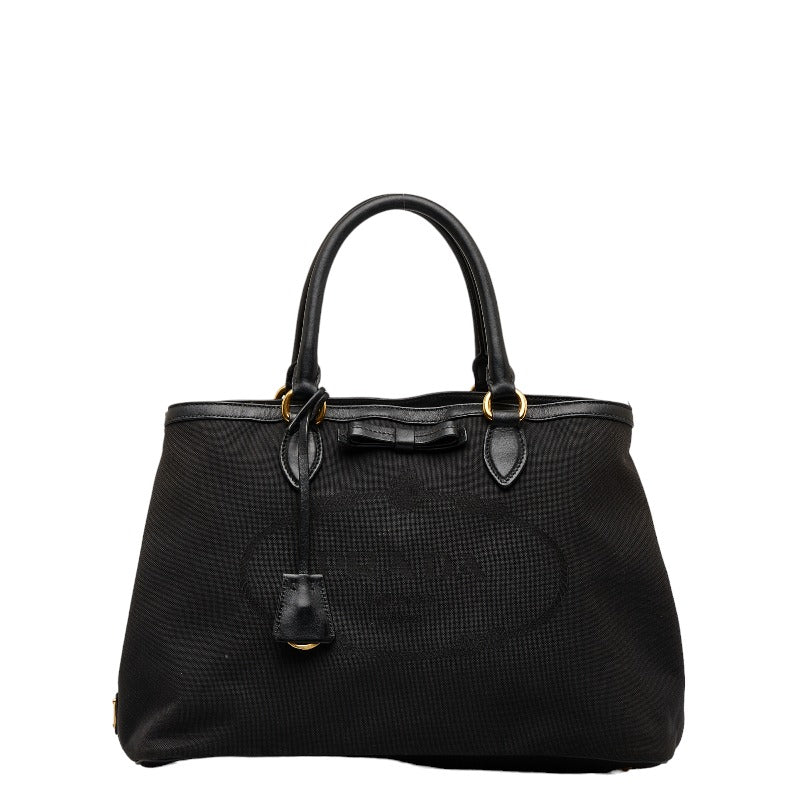 PRADA Prada Handbags Canvas/Leather Black Ladies Ladies