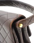 CHANEL Vintage Double Flap Shoulder Bag in Lambskin Black
