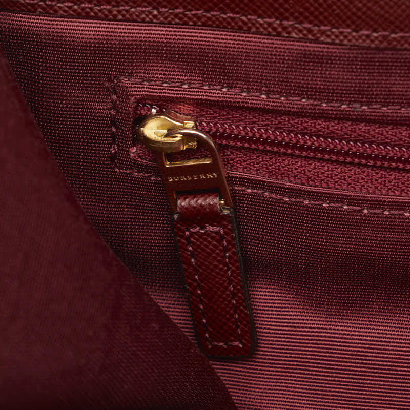Burberry Nova Check Handbag Beige Multicolor Canvas Leather