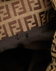 Fendi Zubkino Handbag 8BH132 Brown Canvas Leather Ladies Fendi