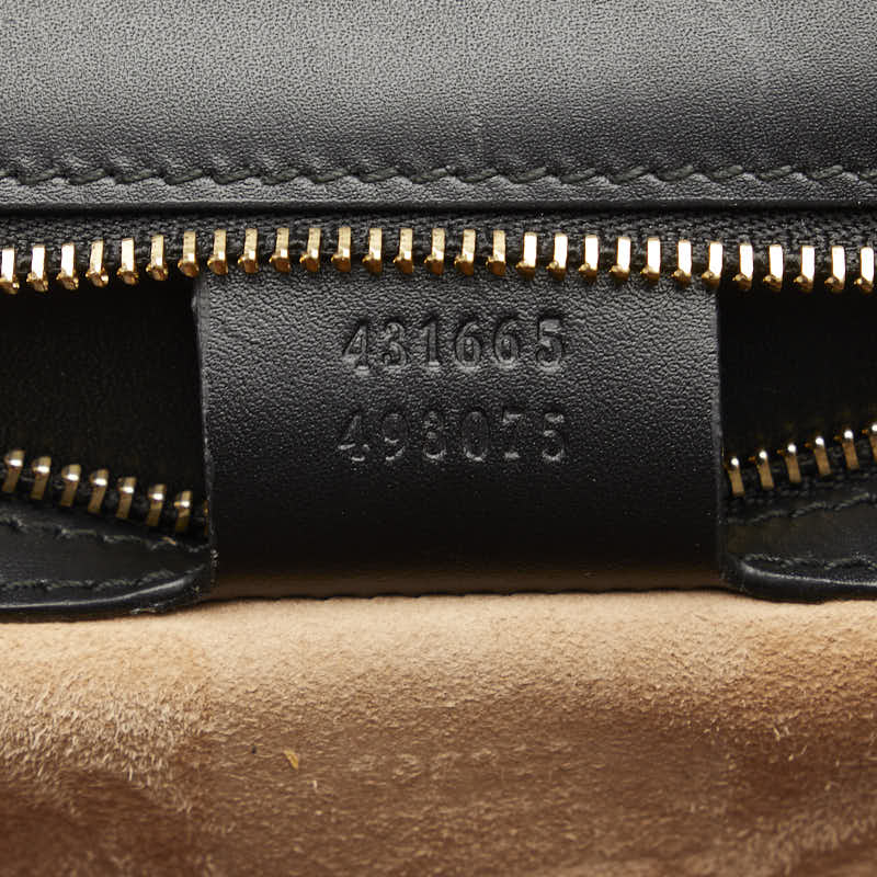 Gucci Gucci Silver 431665 Shoulder Bag Leather Black Gold Ladies Gucci